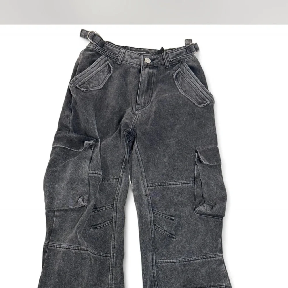 Maniere De Voir Gray Washed Cargo Pants - Picture 2 of 5